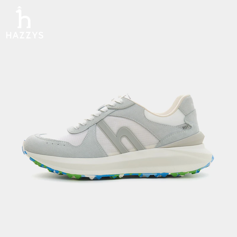 Hazzys哈吉斯春夏拼色低帮时尚运动休闲鞋男子户外轻便男鞋舒适