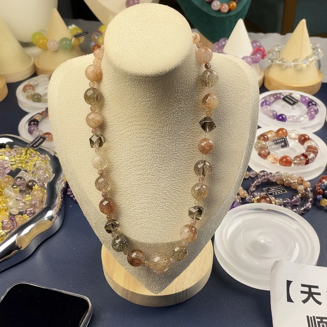 银S925镶嵌手链烟晶