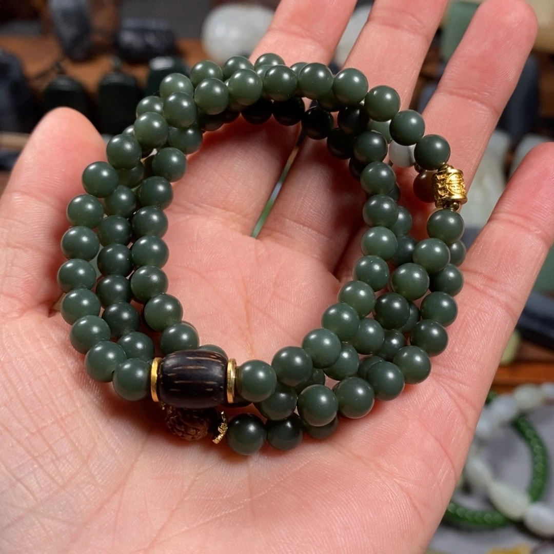 和田玉手链未镶嵌简*