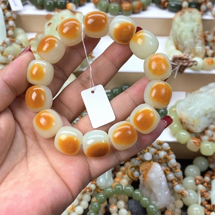 【闪购商品】透闪石质玉手串未镶嵌元*