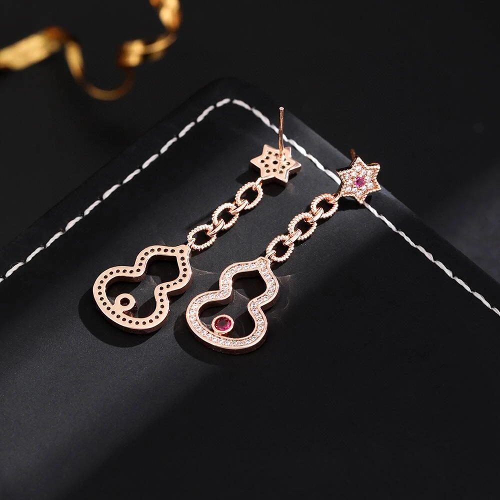 铜合金耳饰 《货号6559》 轻奢时尚葫芦耳坠