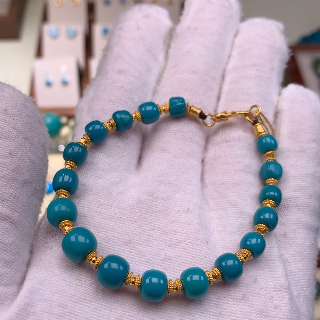 绿松石足金镶嵌珠宝奇石