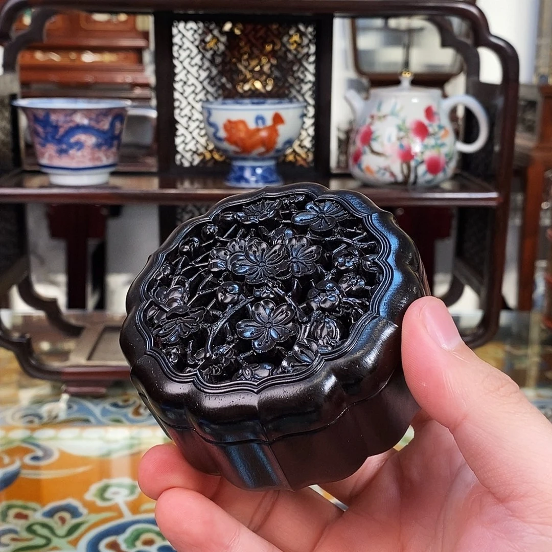 黑酸枝木类成套家具紫光檀香盒