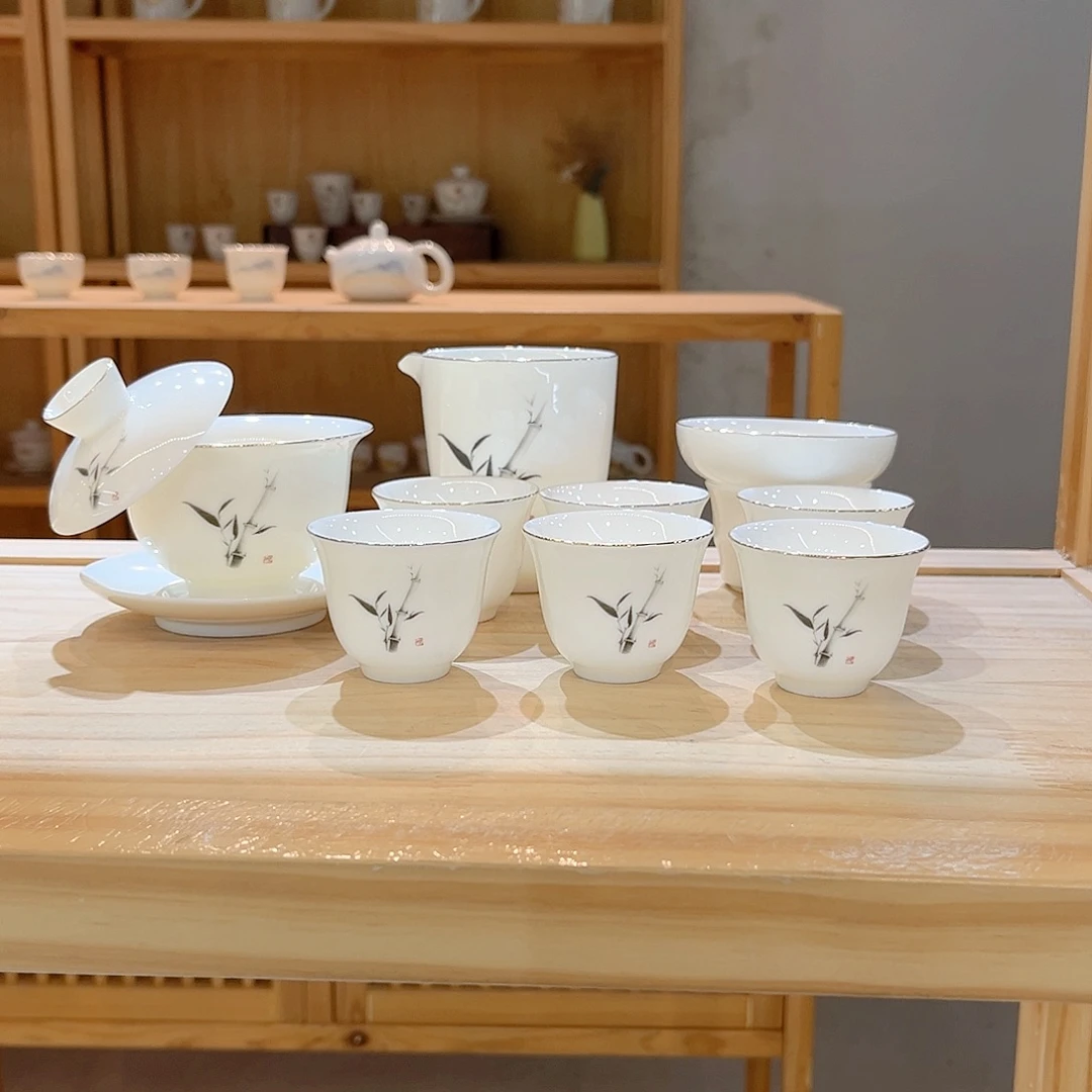 【御瓷斋】羊脂玉瓷茶具套装