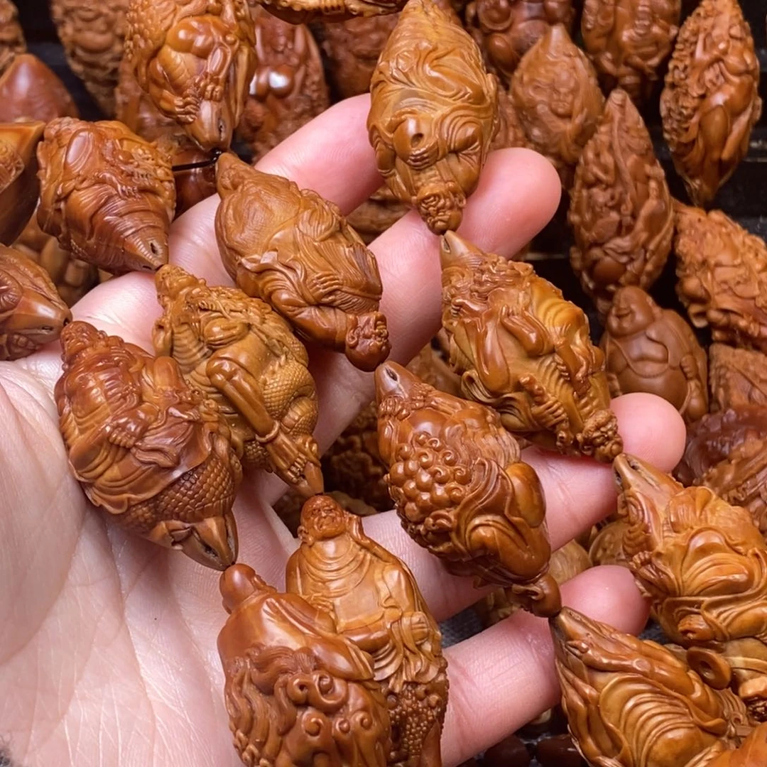 橄榄核手串/手链和*森核雕脖挂