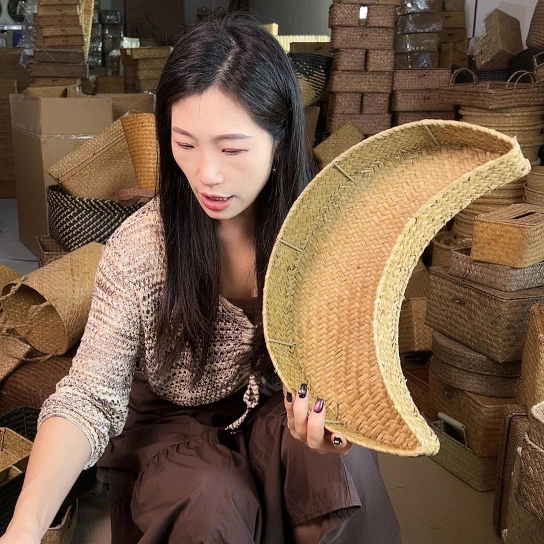 草编草编包/草编收纳盒微瑕疵
