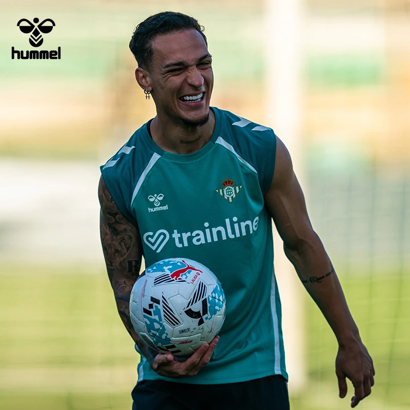 HUMMEL足球运动健身训练背心男分组对抗团购定制夏季跑步巴萨球衣