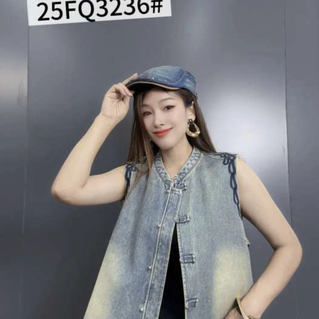 【妃儿红】福利款3236休闲牛仔马甲