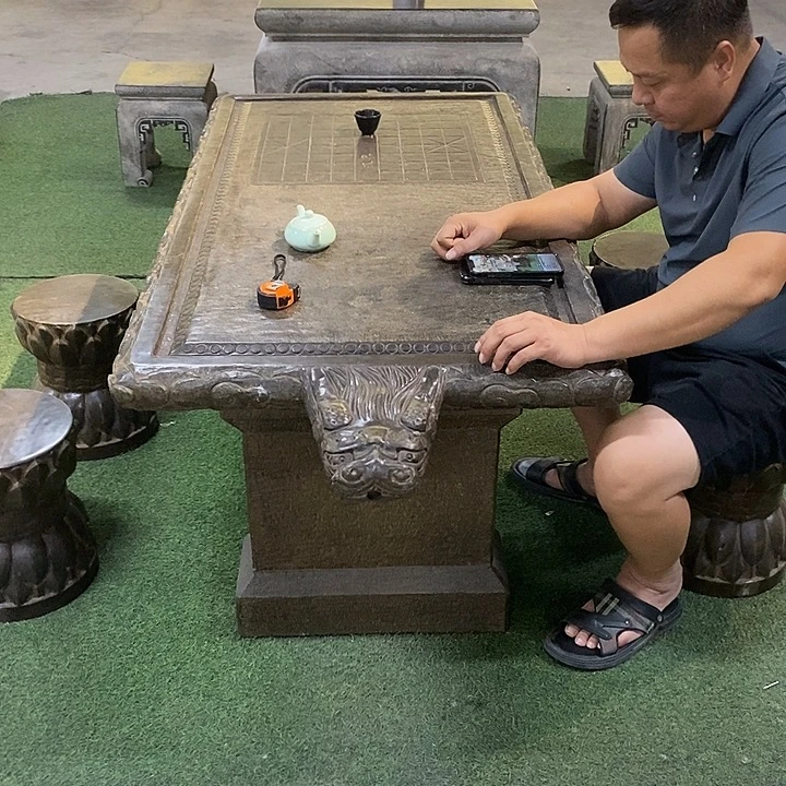天***戈青石石桌一桌四凳子 包邮不包卸车摆放
