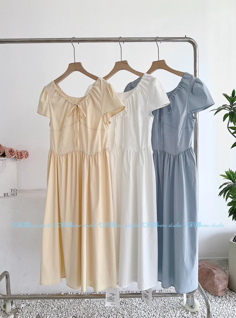 微胖大码气质款连衣裙长裙新款裙子（七彩娜）