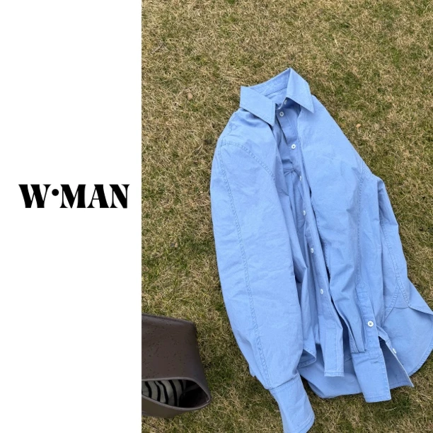 ACME“强推B入”北欧极简定纺进口棉酵素洗水宽松衬衫女