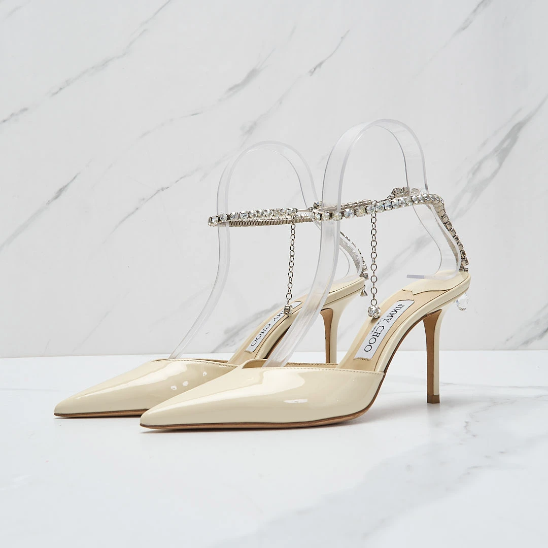 全新未使用/Jimmy Choo女士水钻漆皮高跟鞋JCGS00340【JCGS00428】