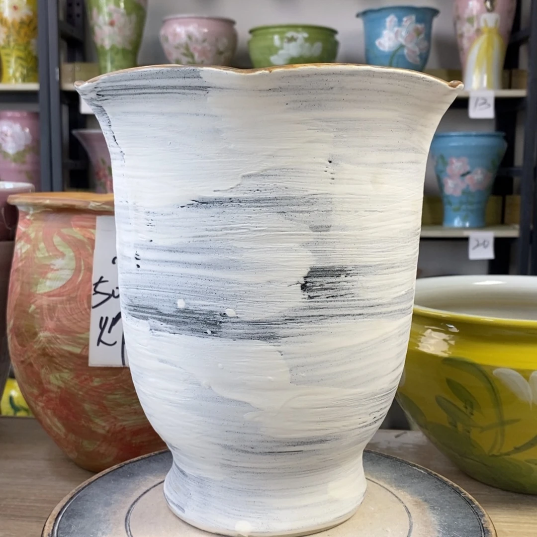 景德镇手工手绘陶瓷花盆