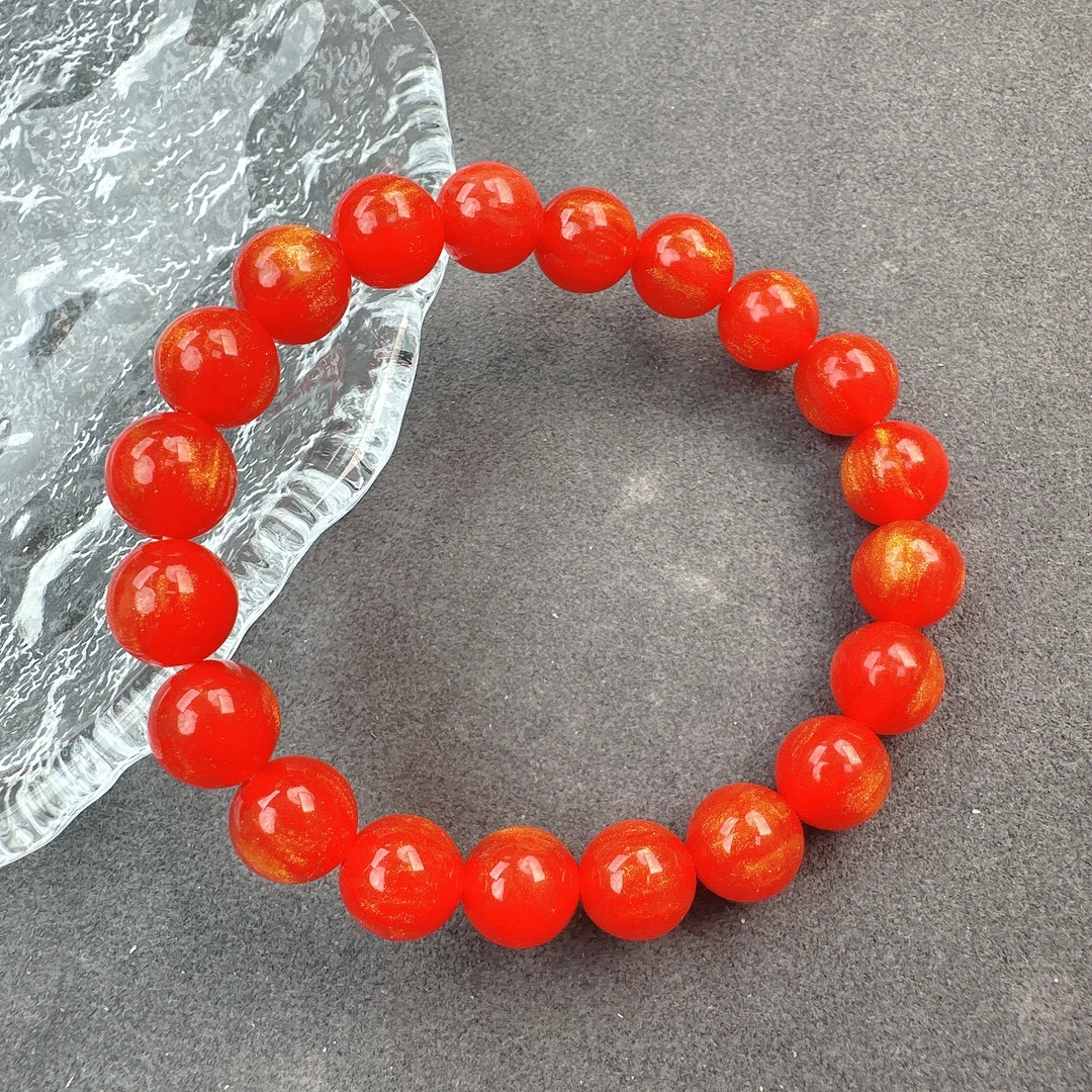 【正品血灵芝】高端收藏级卡10mm串满金沙满含量血灵芝 A18