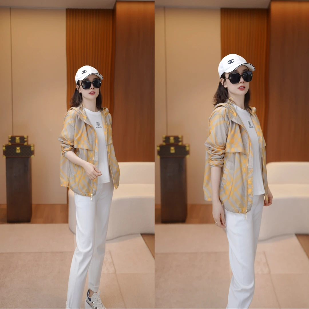 【橙彩悦灵】UPF50+防紫外线格纹百搭防晒外套XY253072