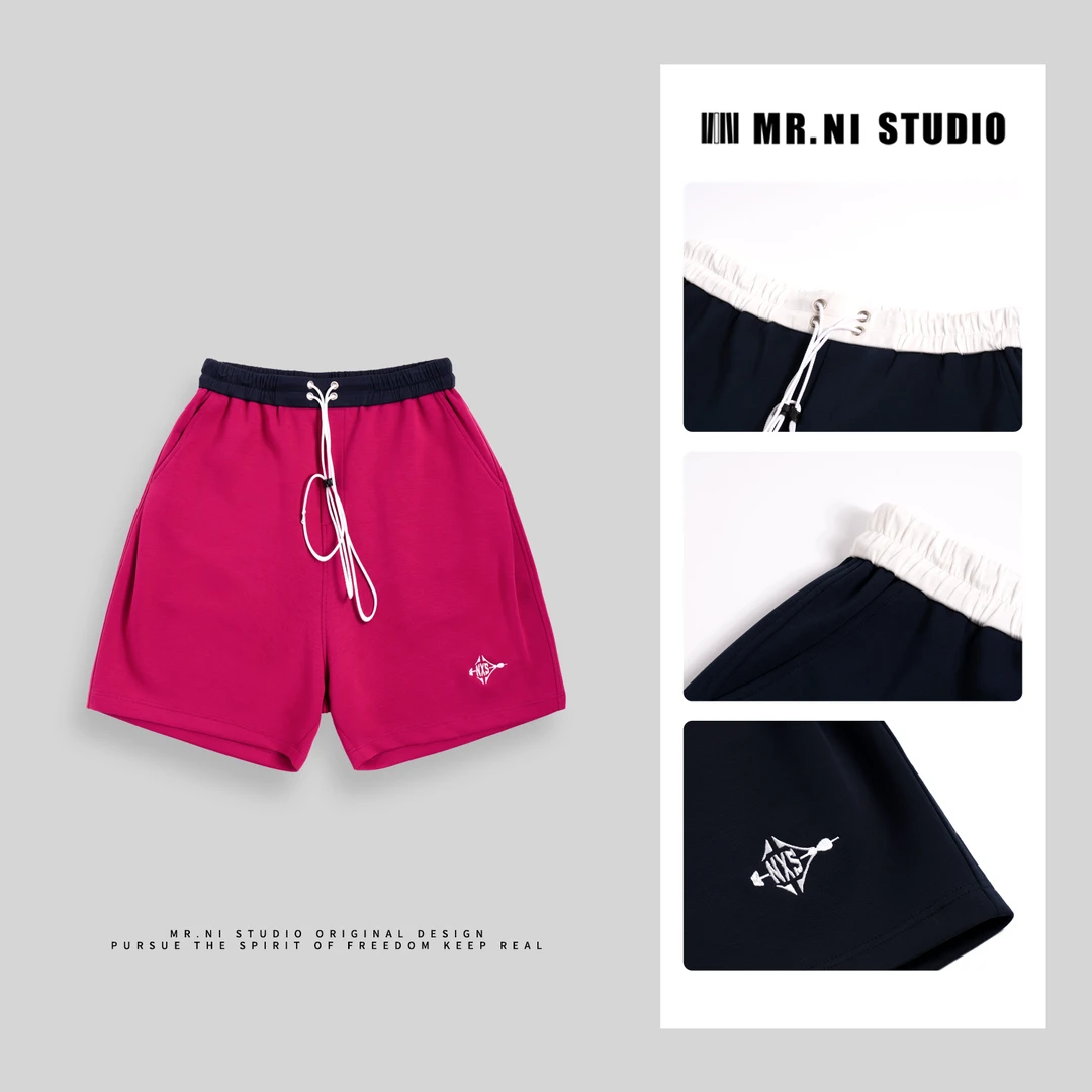 MR.NI/倪先生「盛夏狂欢」夏日缤纷度假多巴胺撞色双腰头面膜短裤