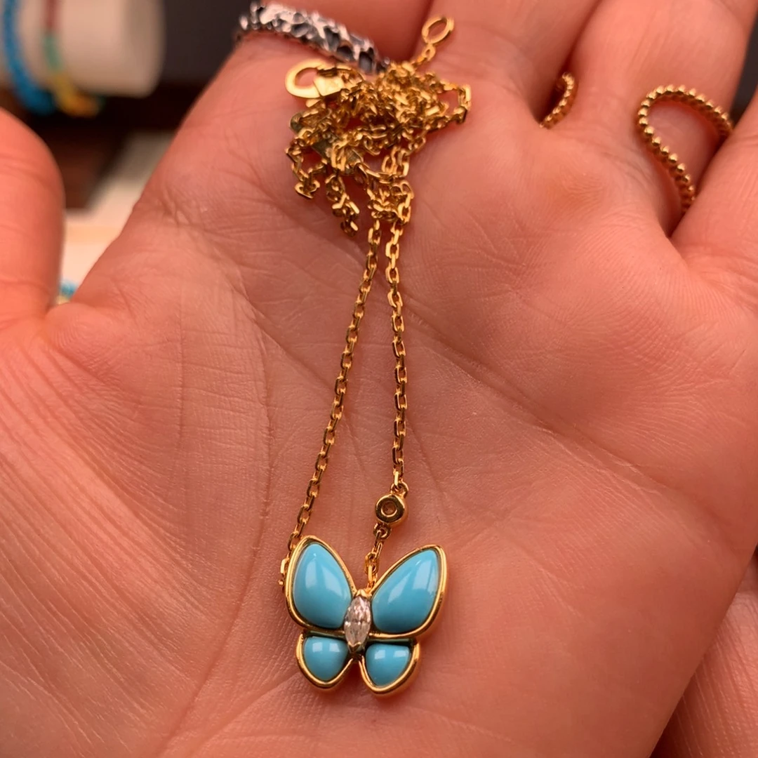 绿松石18K金镶嵌珠宝奇石