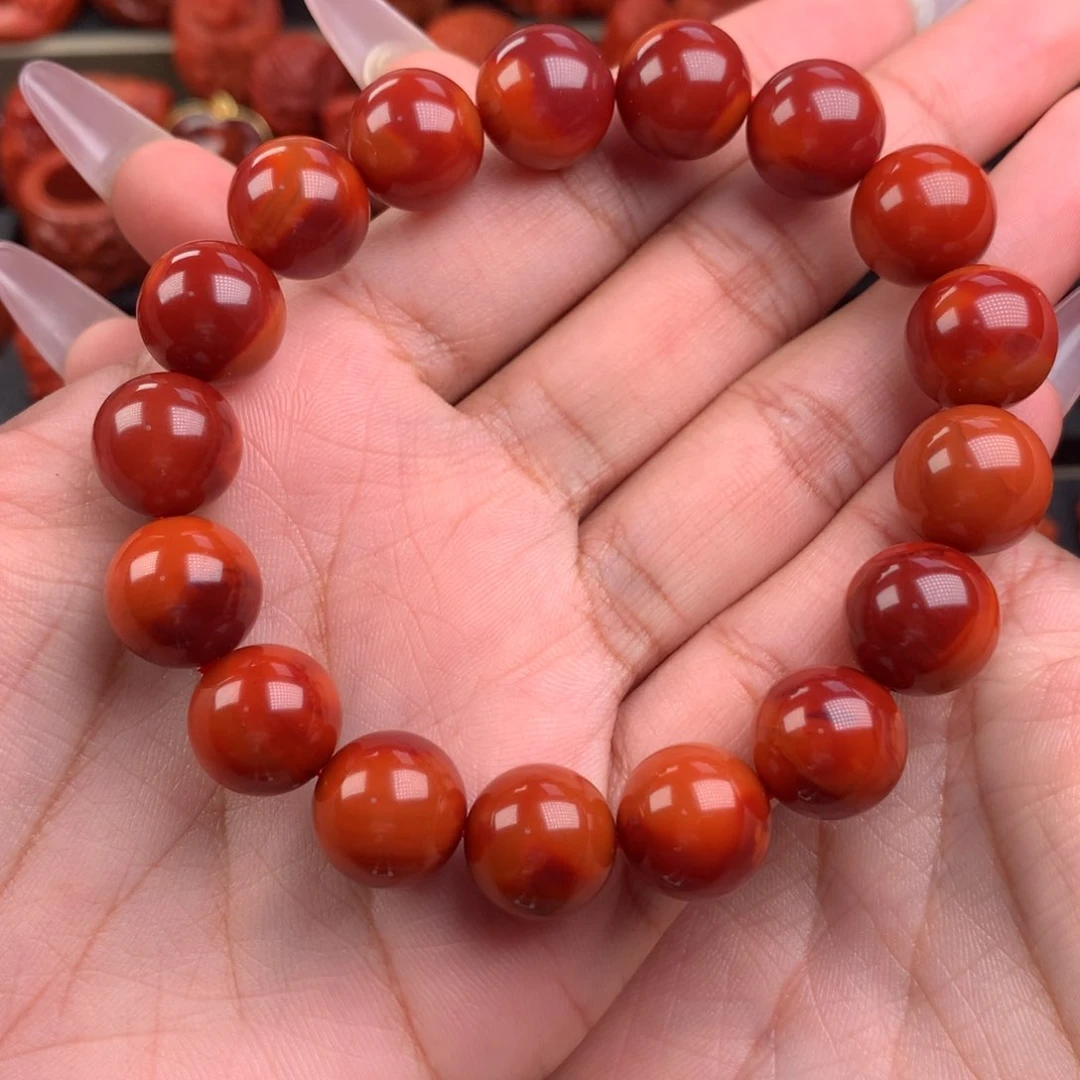 南红玛瑙手串12+未镶嵌