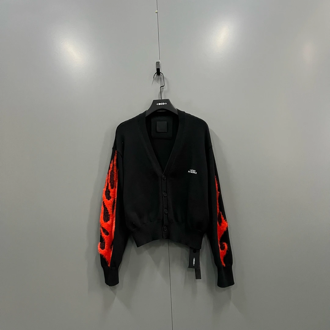 99新 Givenchy/纪梵希 yy 侧边火焰图案开衫 S码 018232