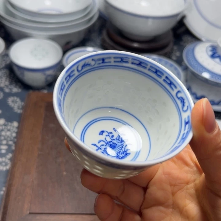 陶玩玉兰花老二缸盅