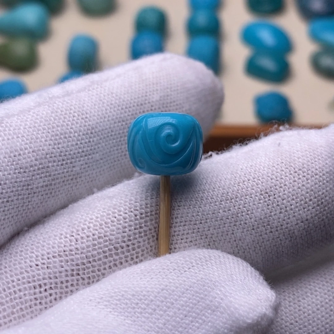 绿松石未镶嵌绿松石博古11.5