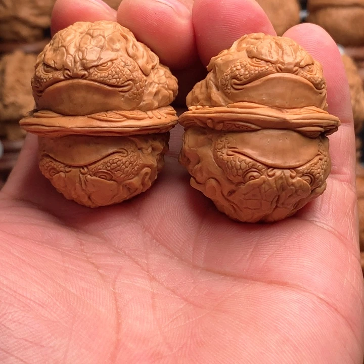 桃核把件3纯手工精雕
