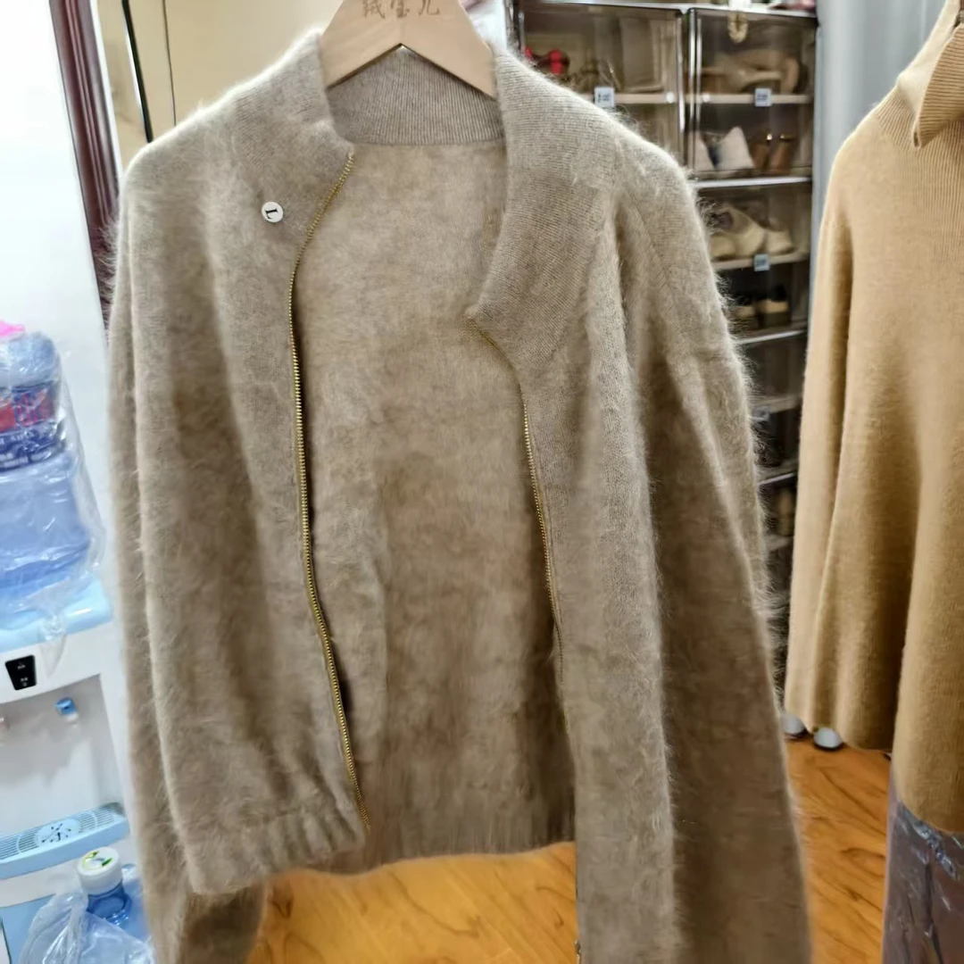 女士重工拉毛绒拉链开衫212153-666