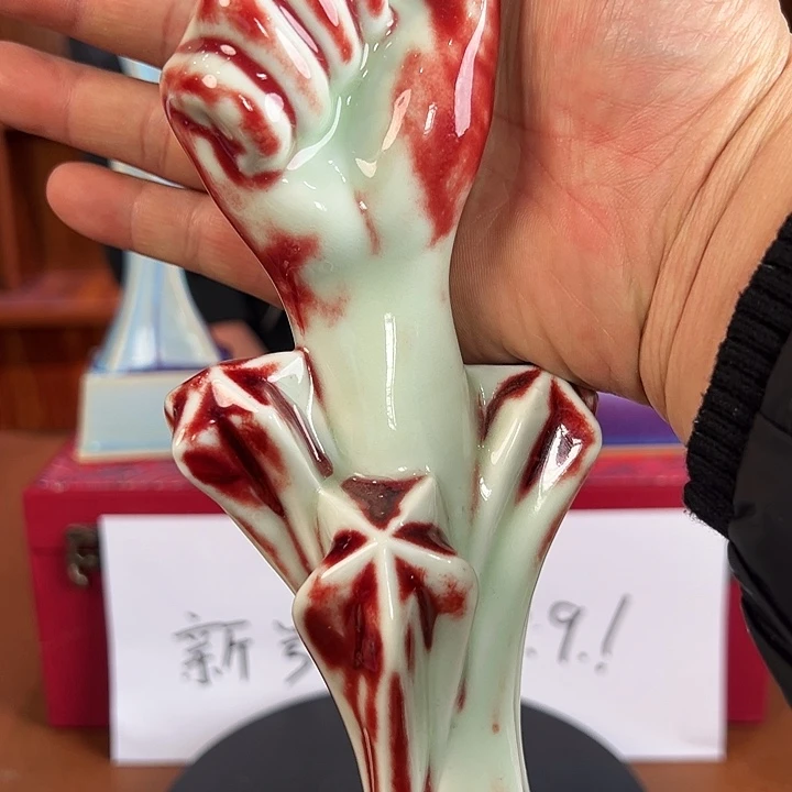 摆件瓷新号开播高端摆件微微瑕