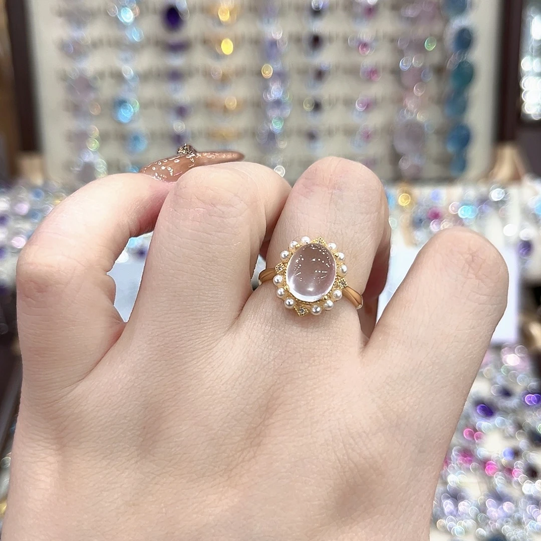 银S925镶嵌烟晶戒指