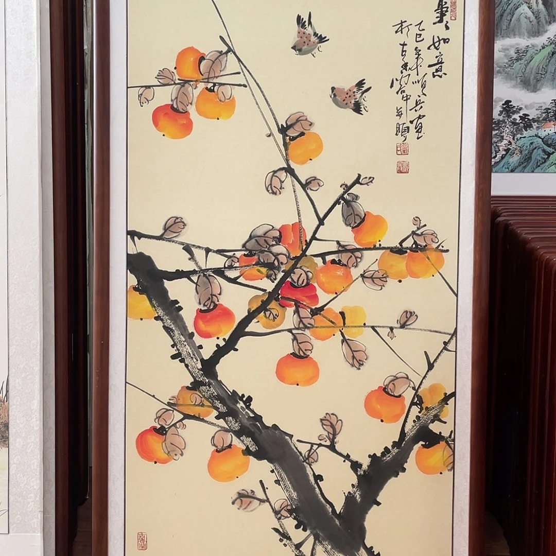 国画带框尺寸63*123厘米