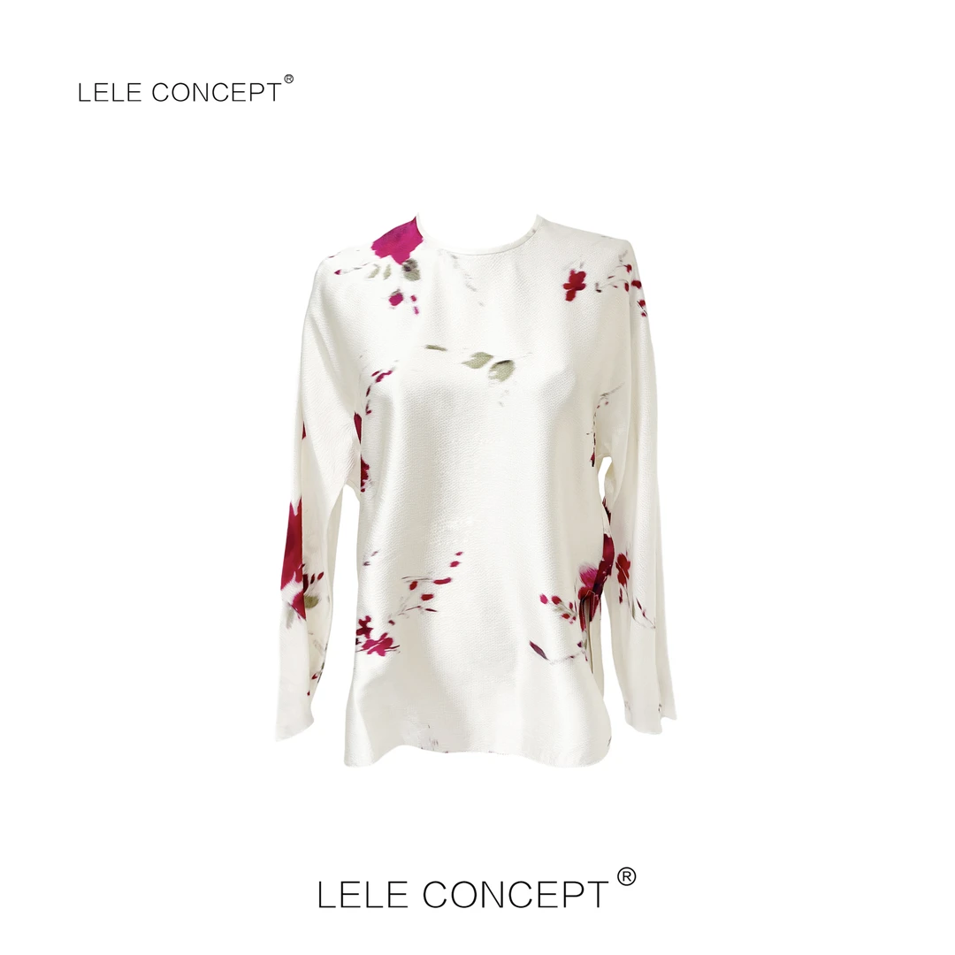 LELE CONCEPT丨「夭夭」花朵圆领上衣S0833