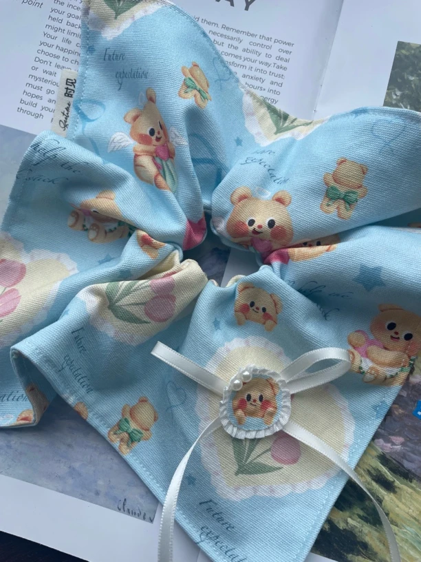 原创设计手作款方巾发圈