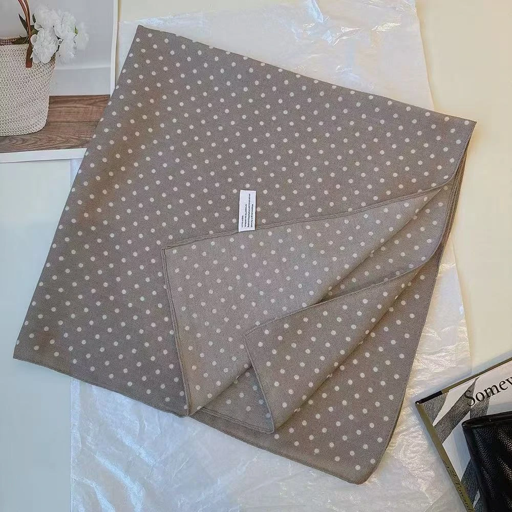 （奶茶波点）新款方巾65*65左右围巾