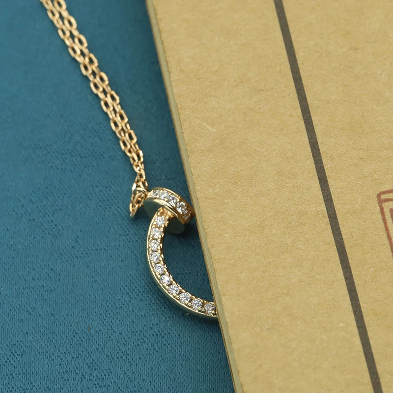 非金属 【高级定制】收藏级轻奢时尚钉子圆环吊坠w2067