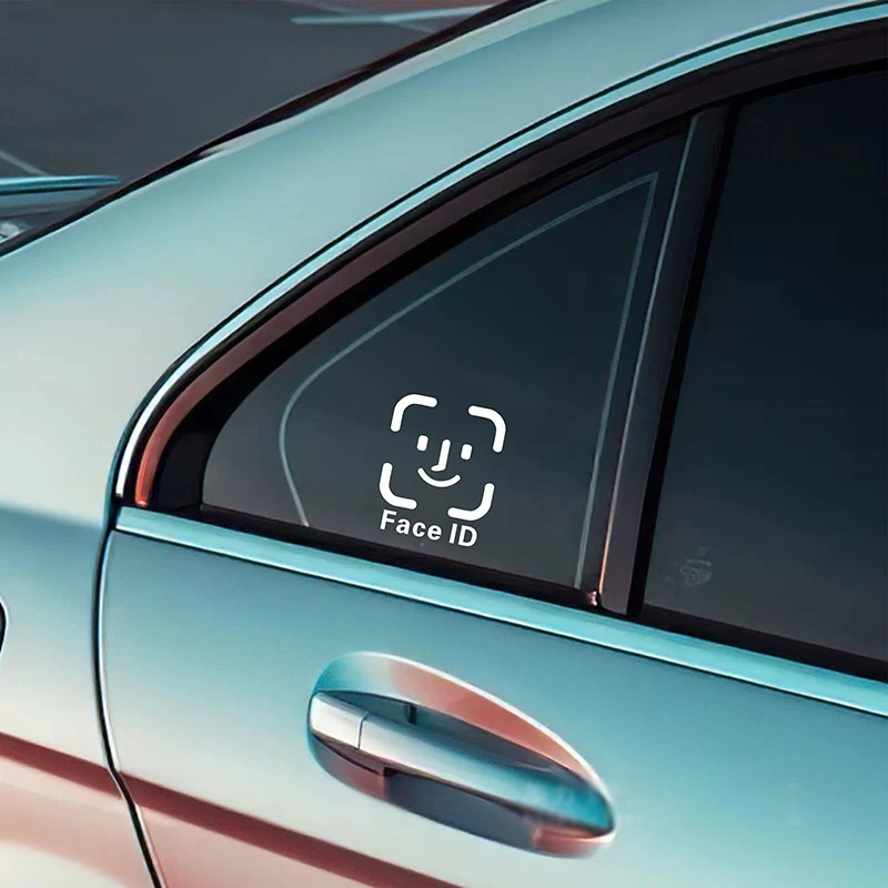人脸识别Face ID 汽车改装车创意车窗玻璃贴纸搞笑趣味恶搞贴纸