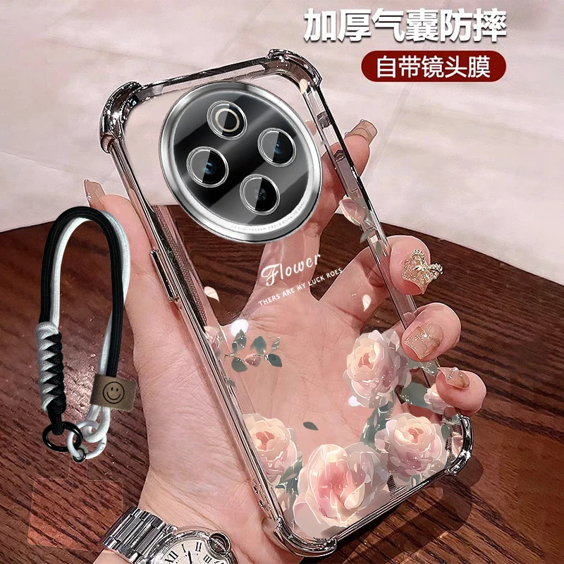 带镜头膜适用vivoy500手机壳透明硅胶Y500四角防摔时尚手绳高颜值