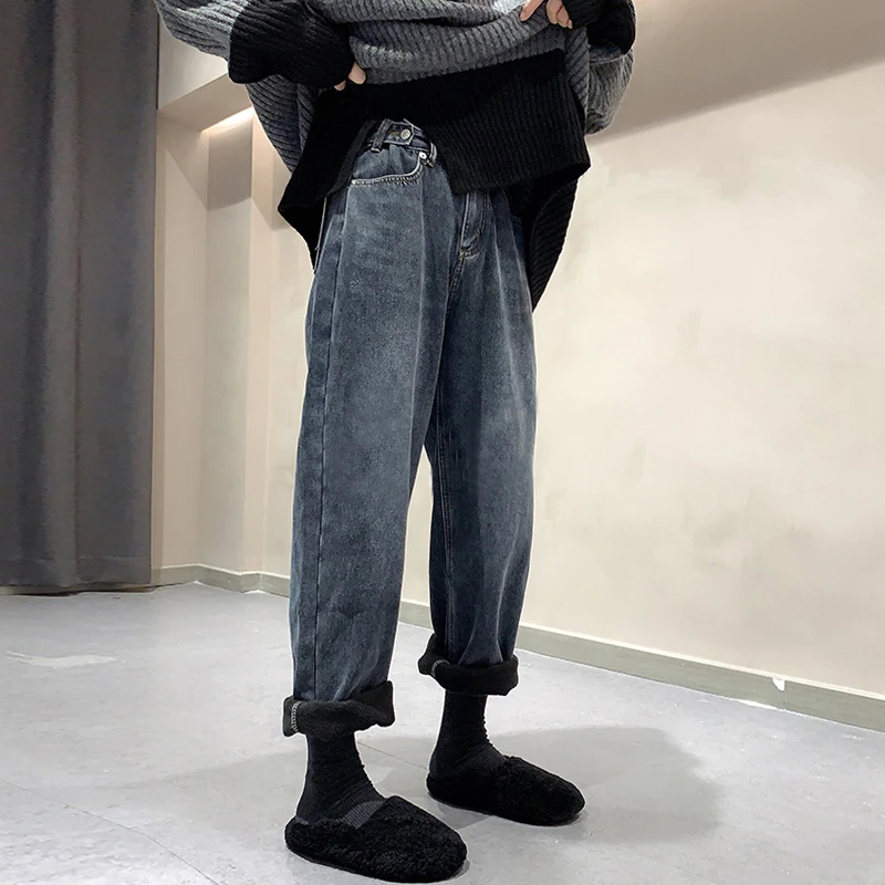 2025新款直筒牛仔裤胖妹妹大码宽松窄版阔腿裤高腰显瘦裤子女春夏