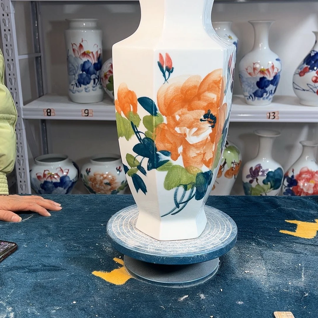 摆件景德镇陶瓷6黄牡