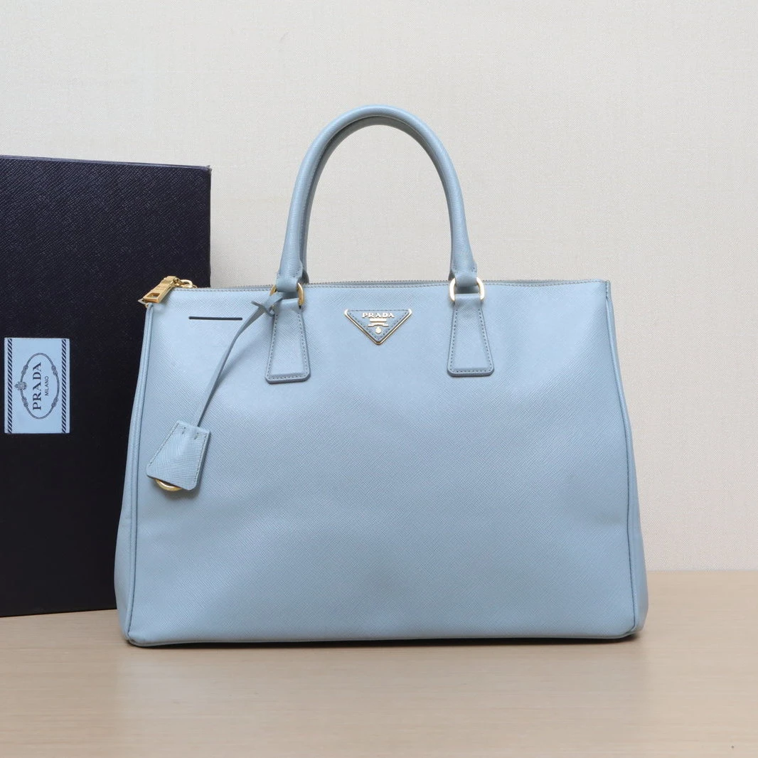 95新 Prada/普拉达 小花Jerry活动杀手包 蓝色 金