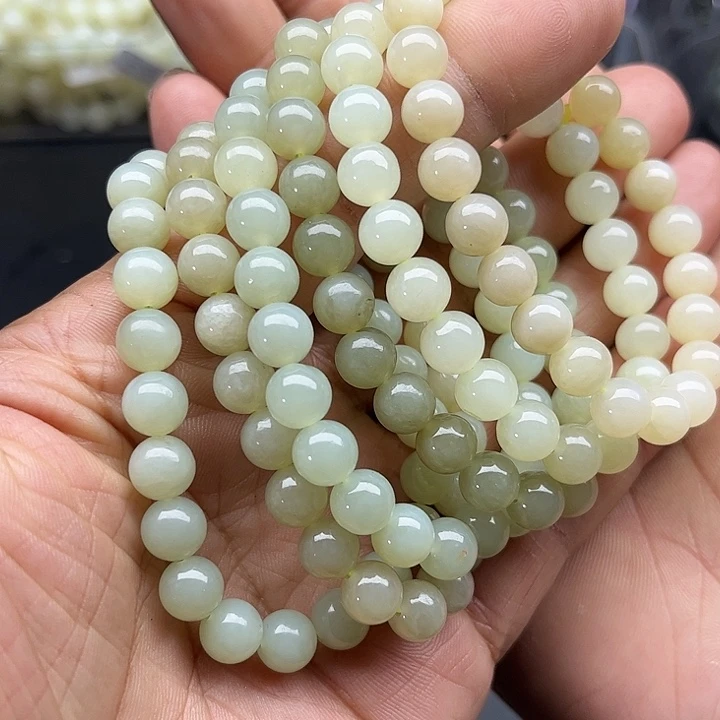 和田玉未镶嵌颈饰新疆和田玉且末料手串卡8