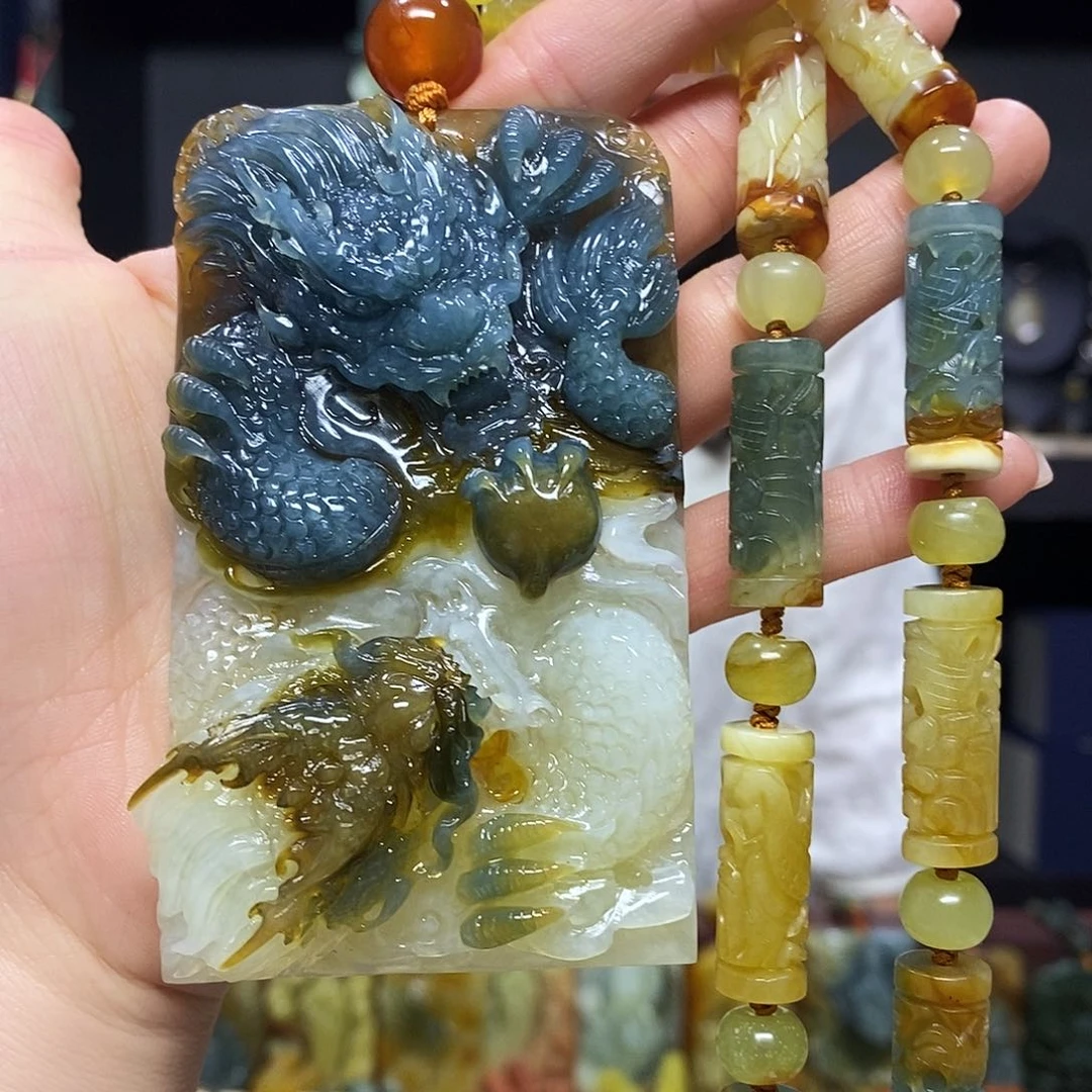 未镶嵌岫玉挂件吊坠
