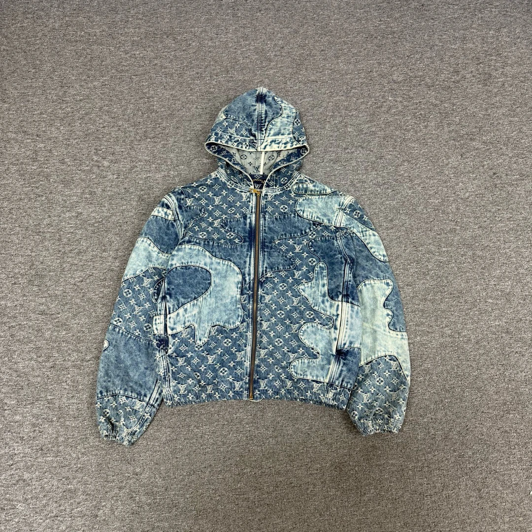 99新 LouisVuitton/路易威登 Nigo联名款 连帽牛仔外套 99新 46码