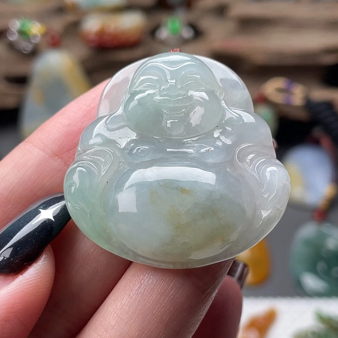 翡翠未镶嵌颈饰佛公