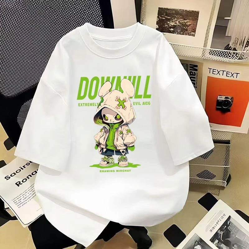 绿人 2025年新款男女同款情侣夏季纯棉T恤夏季百搭宽松圆领短袖