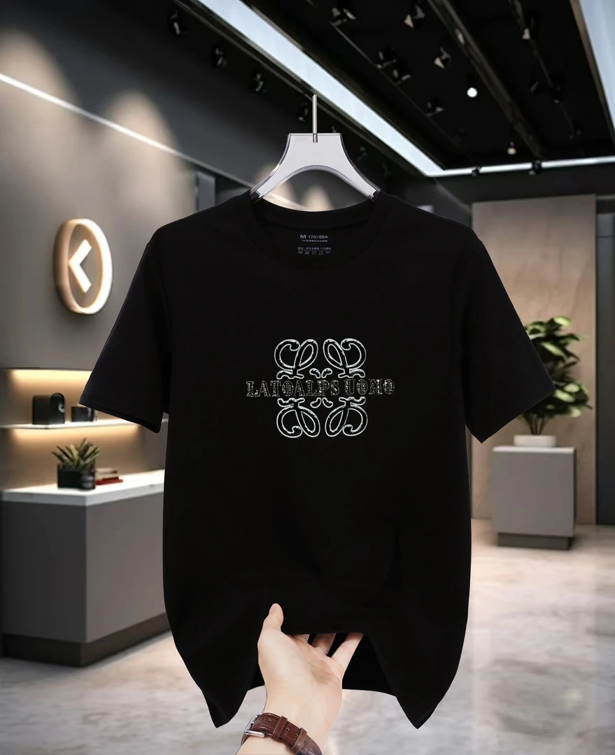 【100支液氨丝光长绒棉】夏季新款潮百搭男装短袖圆领套头T恤休闲