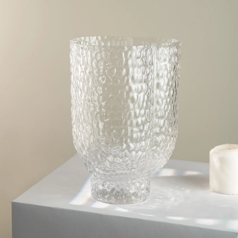 三叶草小美式简约三叶草系列高级水晶玻璃花瓶桌面水培摆件