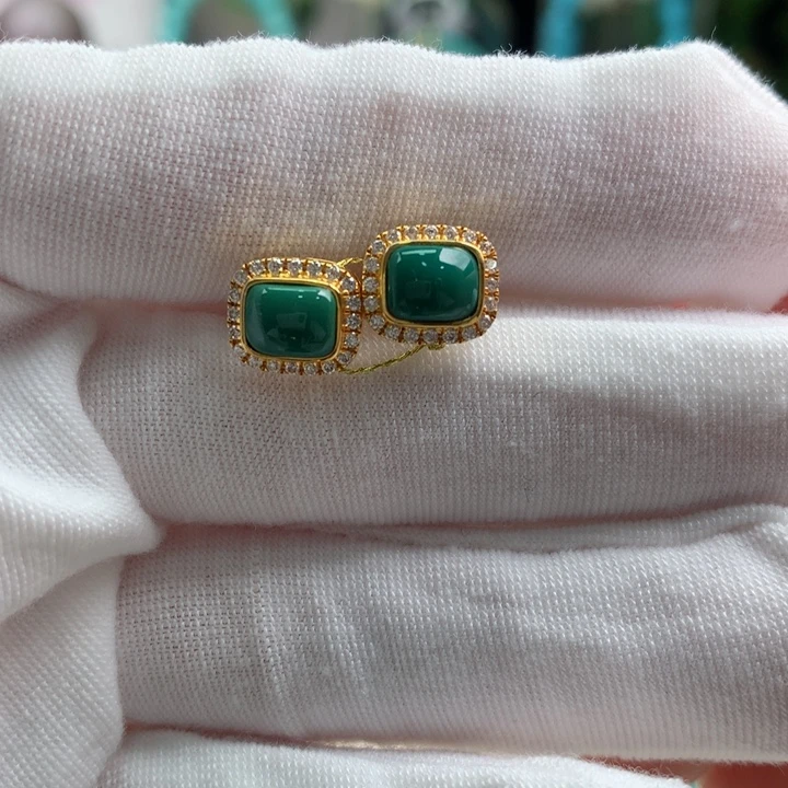 绿松石18K金镶嵌珠宝奇石