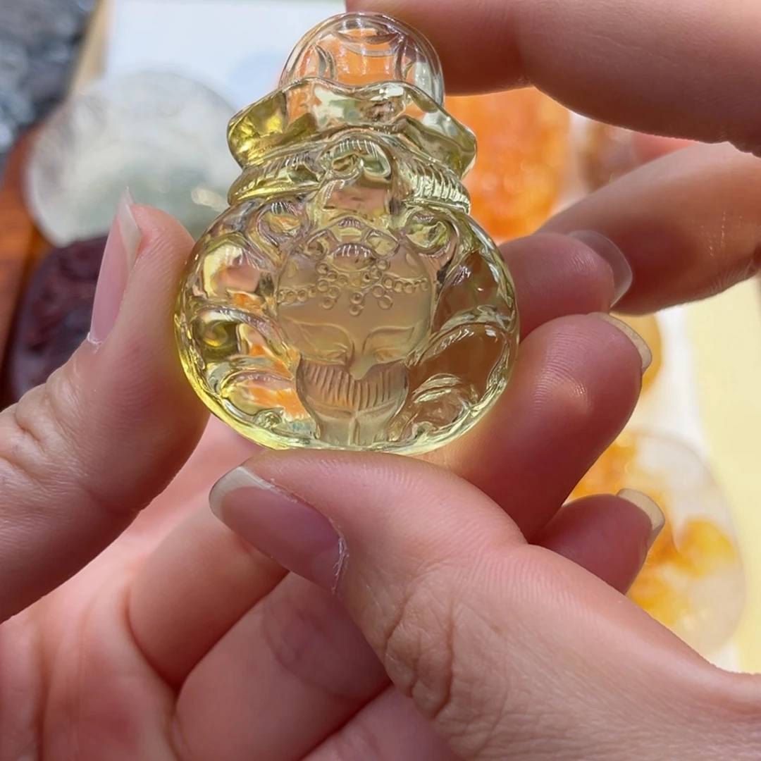 紫晶颈饰未镶嵌s*黄水钱袋九尾36