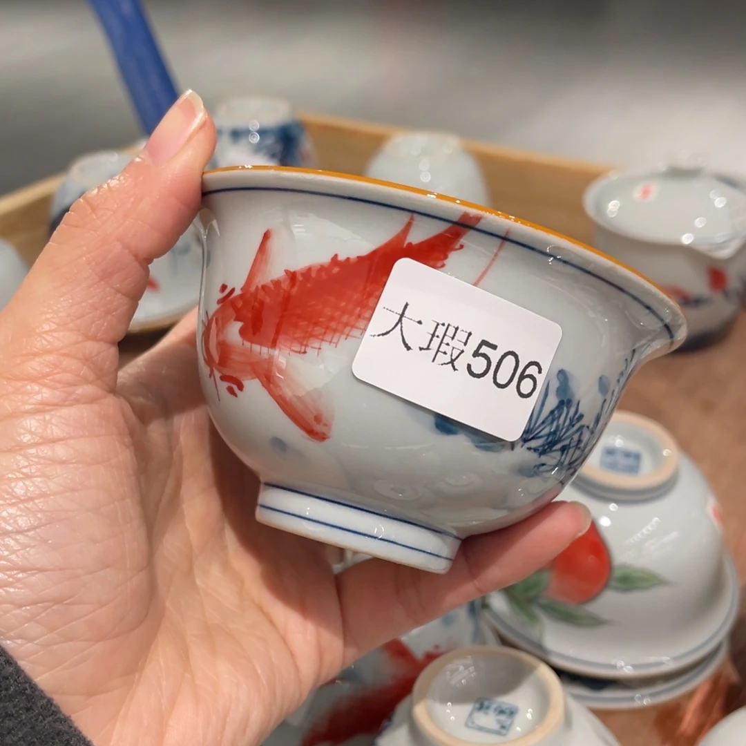 有瑕釉下彩纯手绘