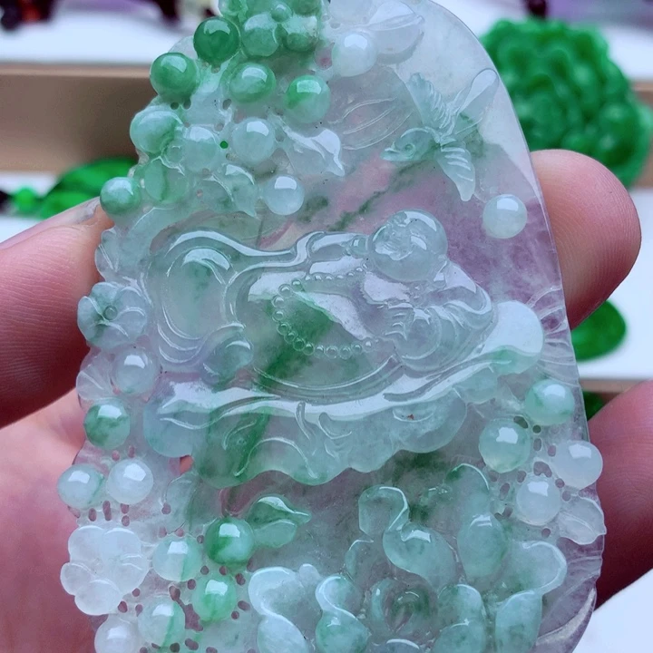 翡翠未镶嵌吊坠(不含链)